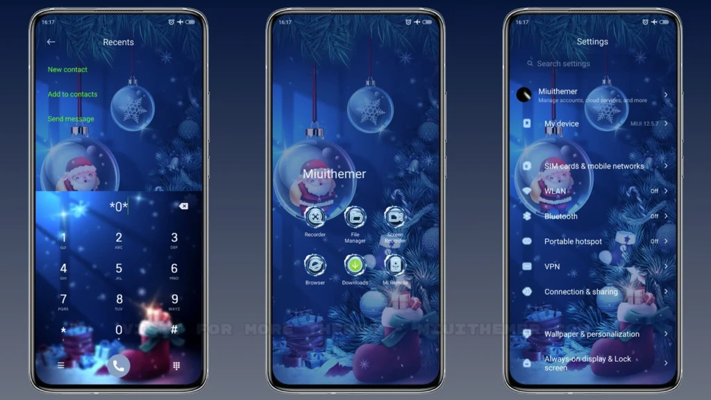 Blue Christmas MIUI Theme