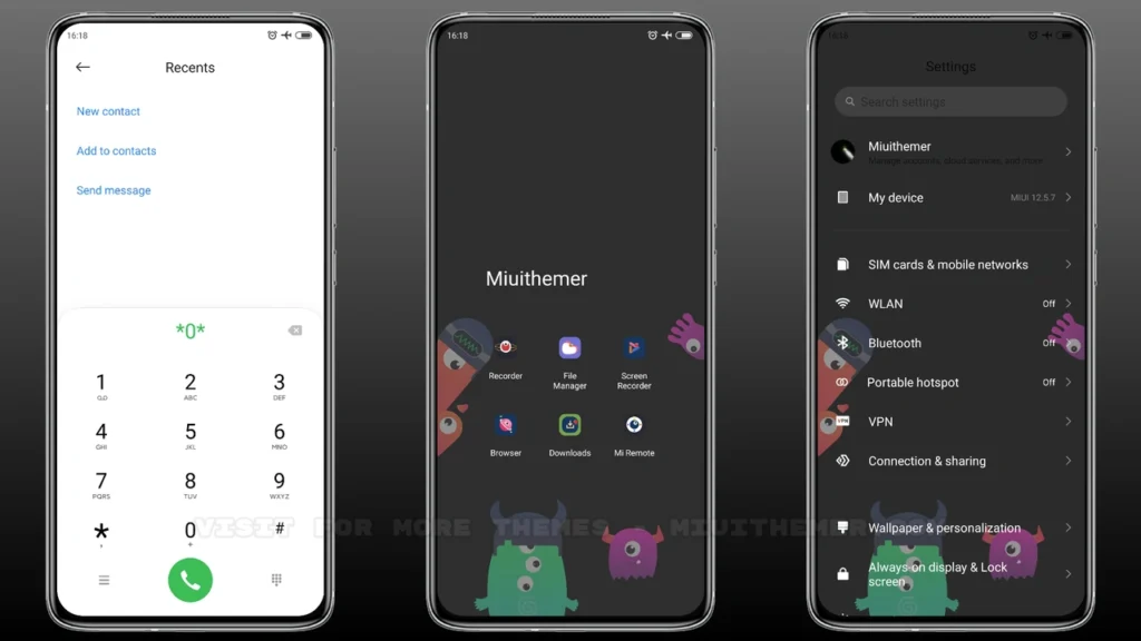 Cartoon monster MIUI Theme