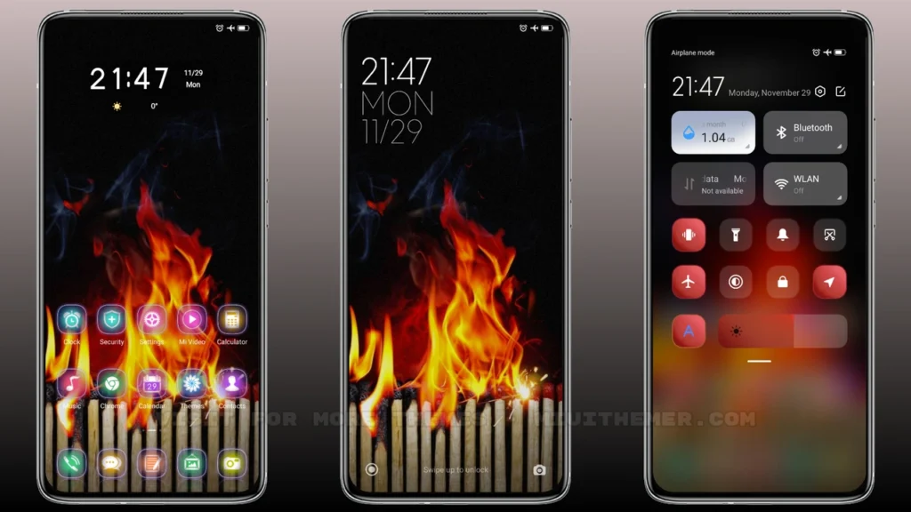 Fire mod v12 MIUI Theme