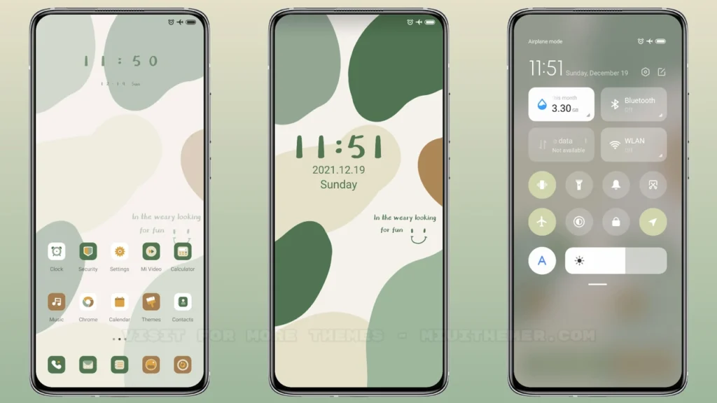 Green happy MIUI Theme