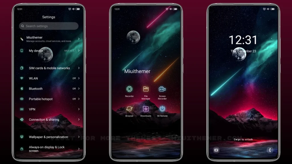 Meteor sky MIUI Theme