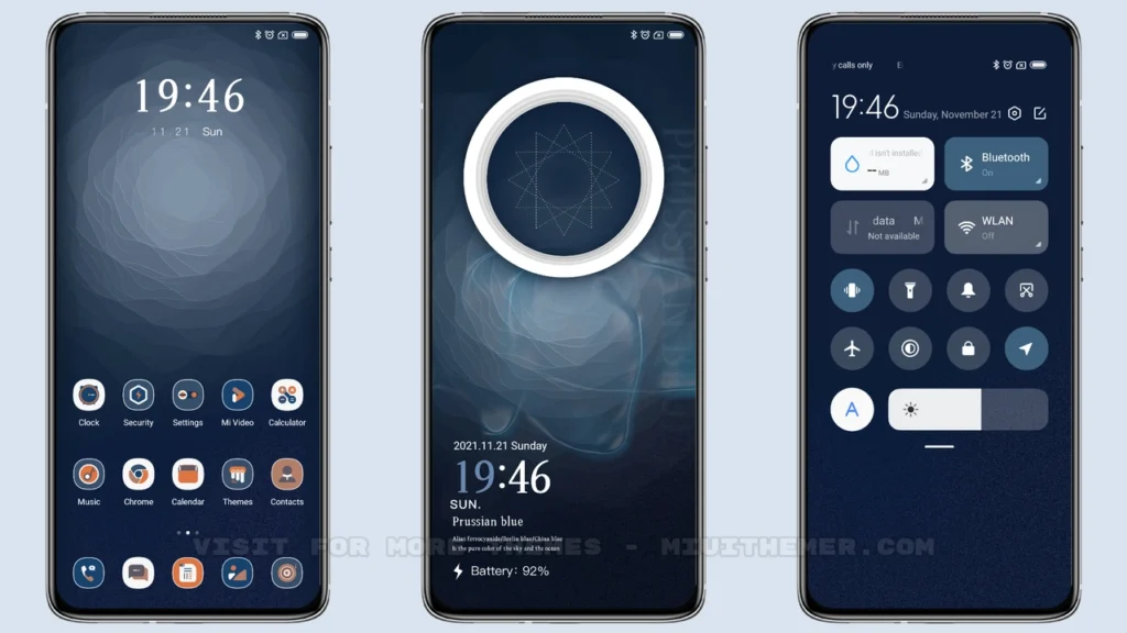 Prussian blue MIUI Theme