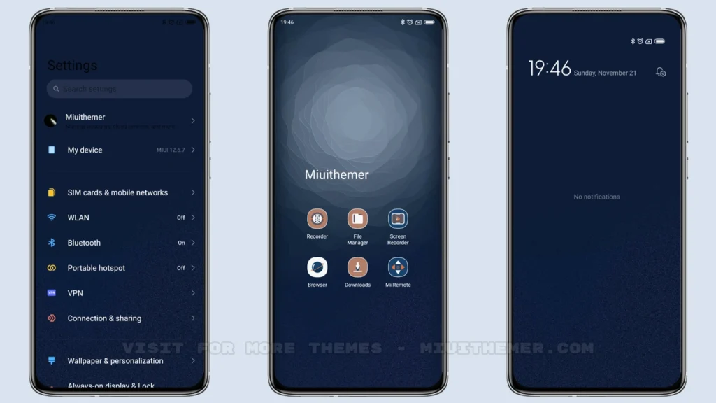 Prussian blue MIUI Theme