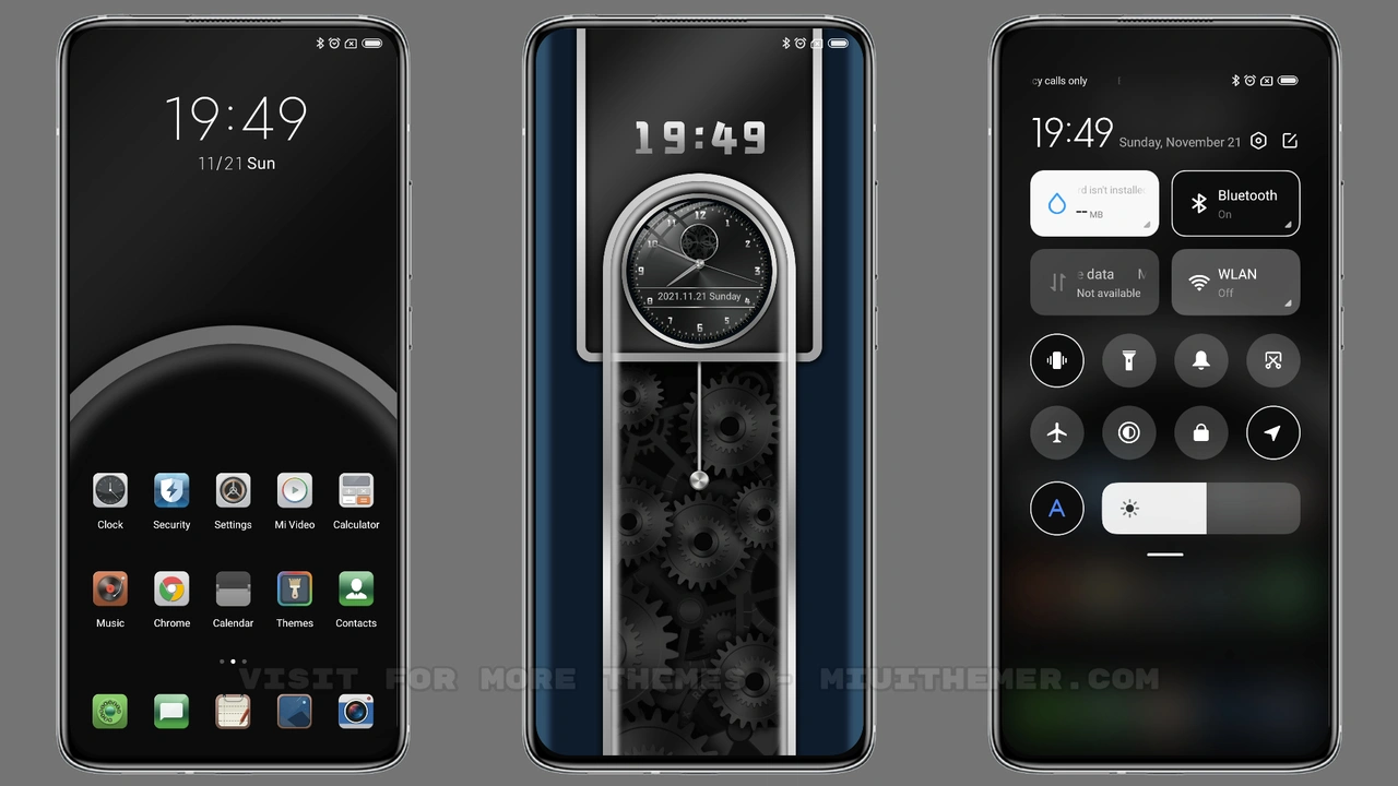 Silver clock MIUI theme for Xiaomi and Redmi devices - MIUI Themer