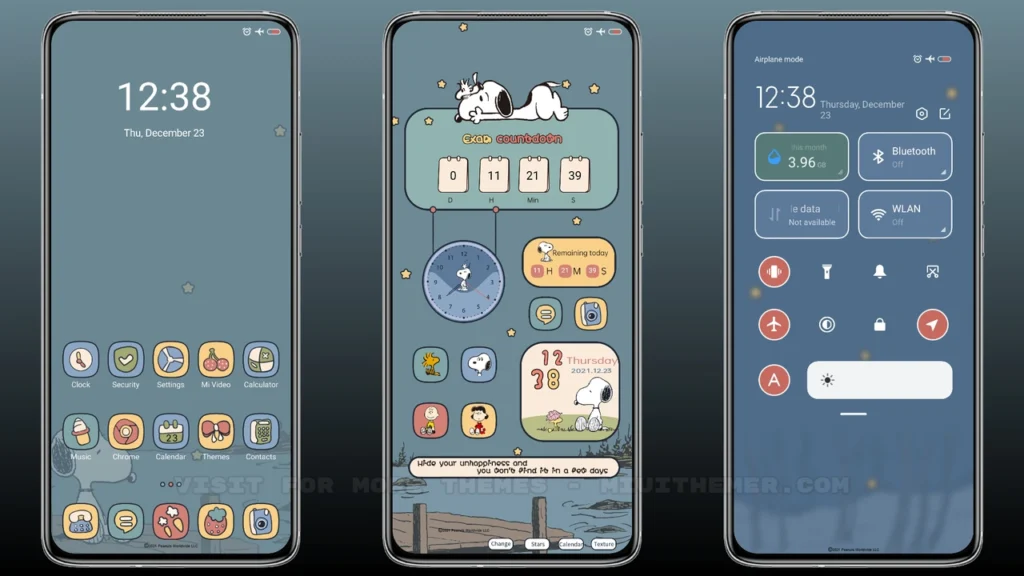 Snoopy's exam MIUI Theme