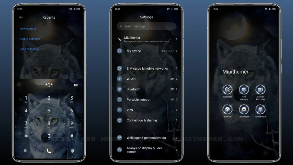 Snow wolf MIUI Theme