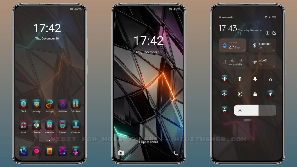 Texture Neon MIUI Theme