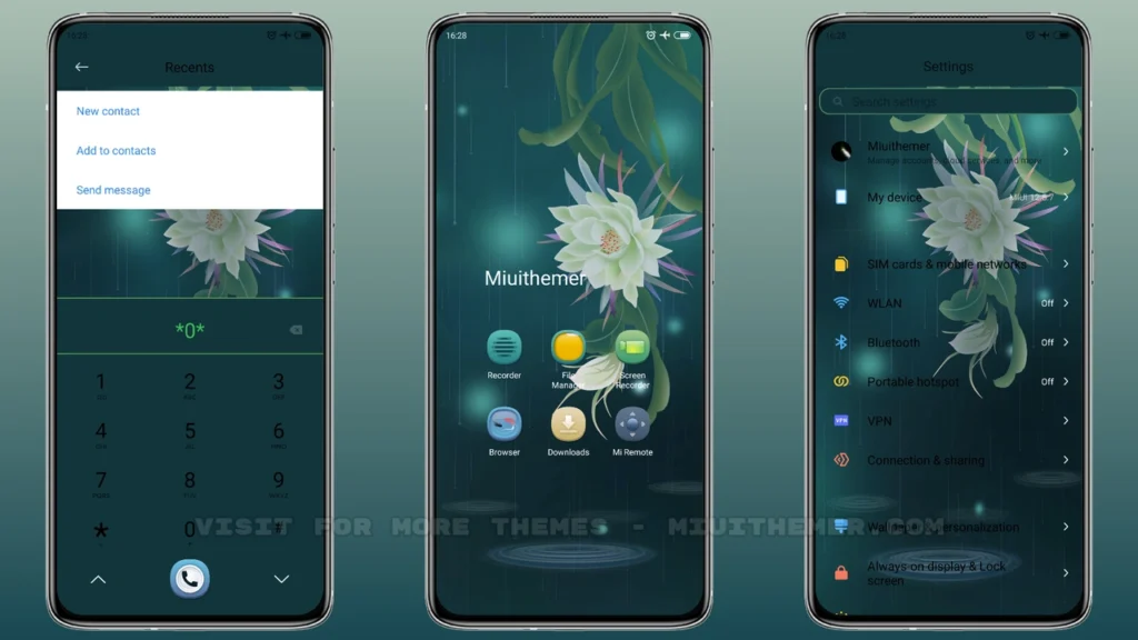 rain falls haze MIUI Theme