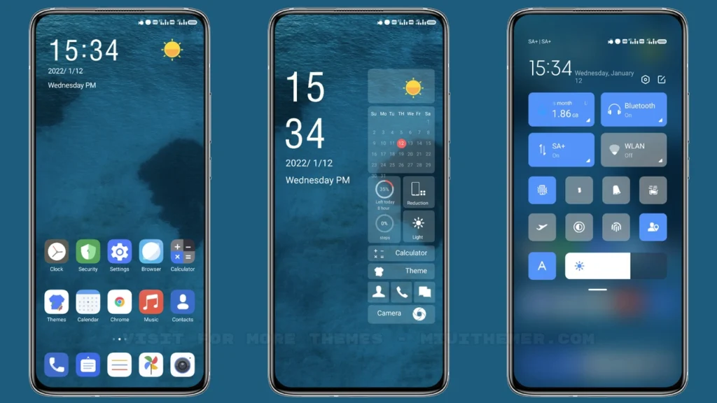 Blue sea MIUI Theme