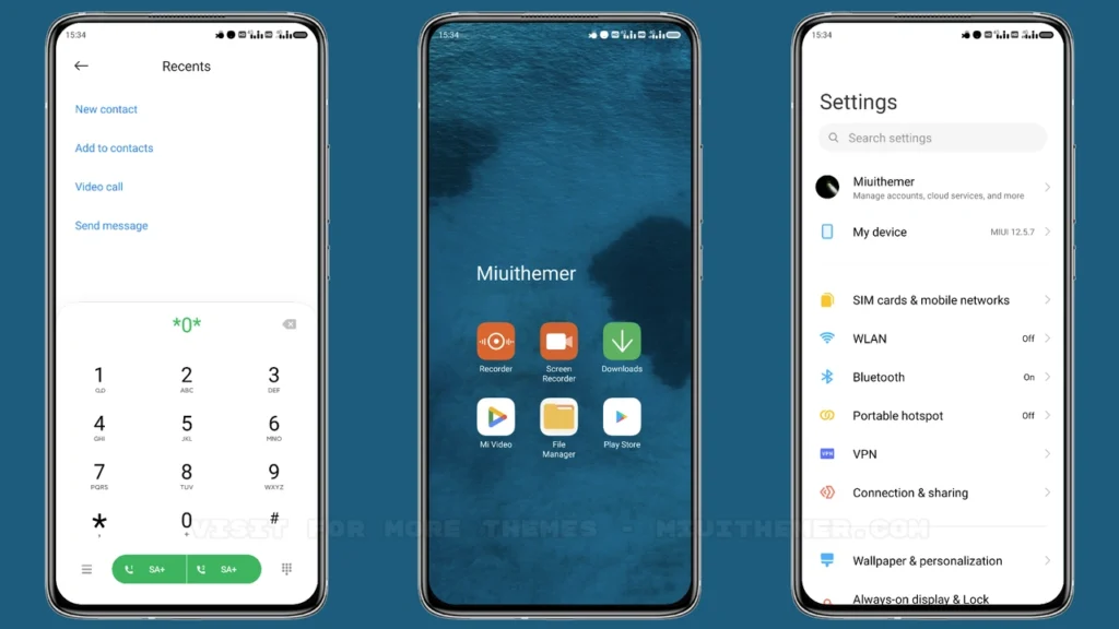 Blue sea MIUI Theme