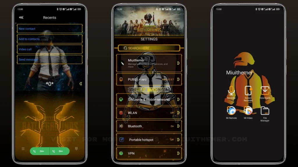 Dark Night Yellow MIUI Theme