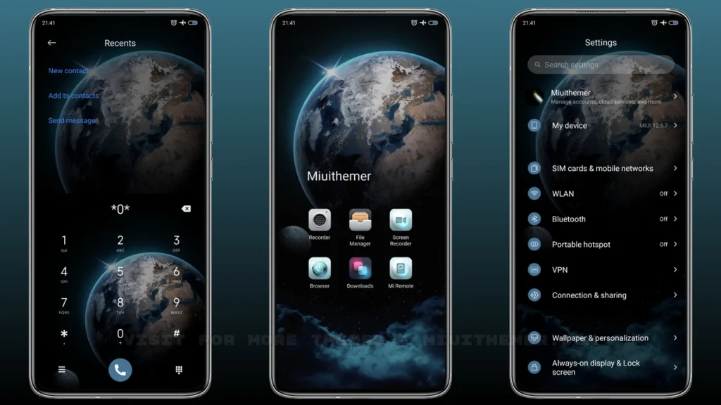 Planetary universe MIUI Theme