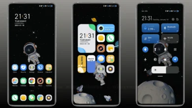 Rotating astronaut MIUI Theme