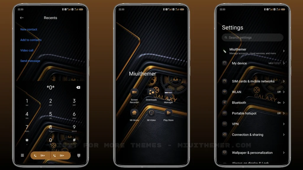 Textured gear MIUI Theme