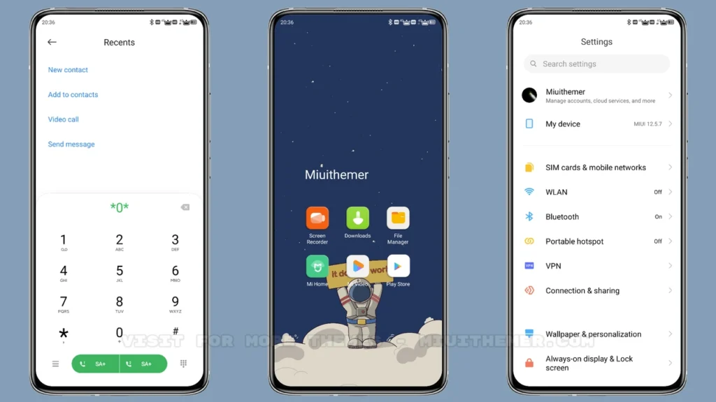 Astronaut dynamics MIUI Theme