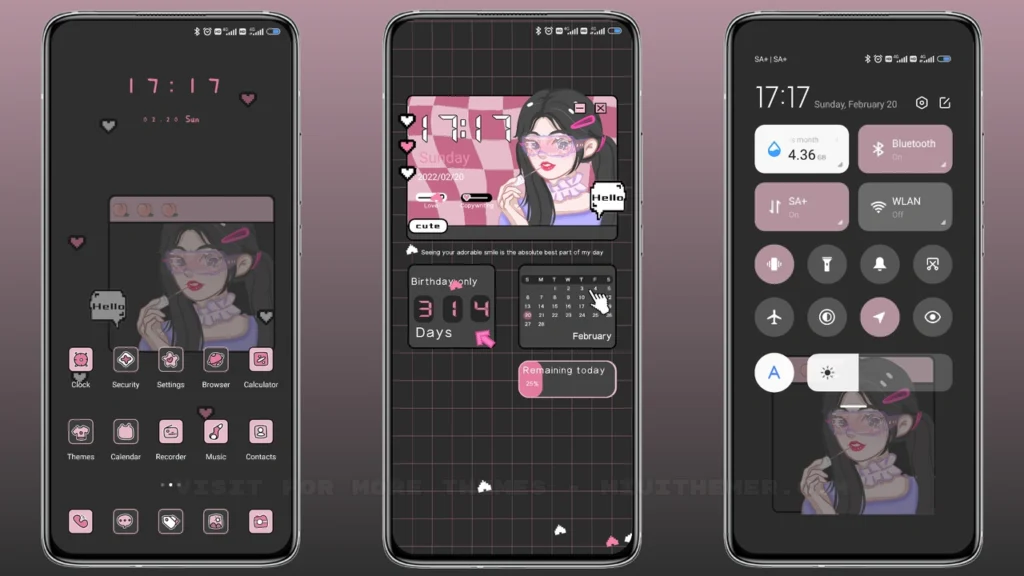 Cool girl MIUI Theme