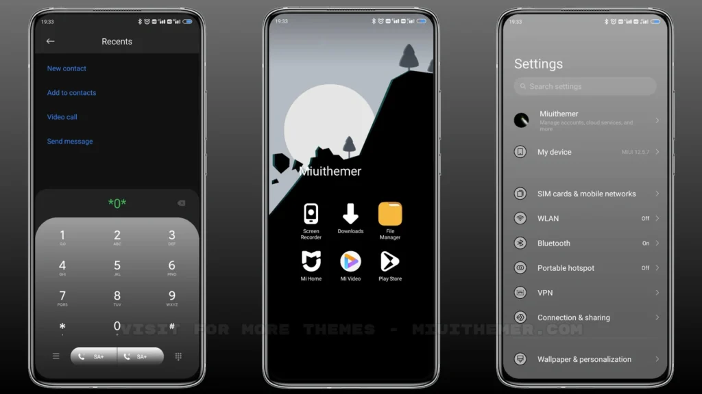 Dark Minimal IZ MIUI Theme