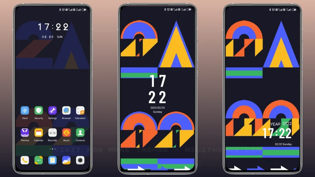 Geometric color MIUI Theme