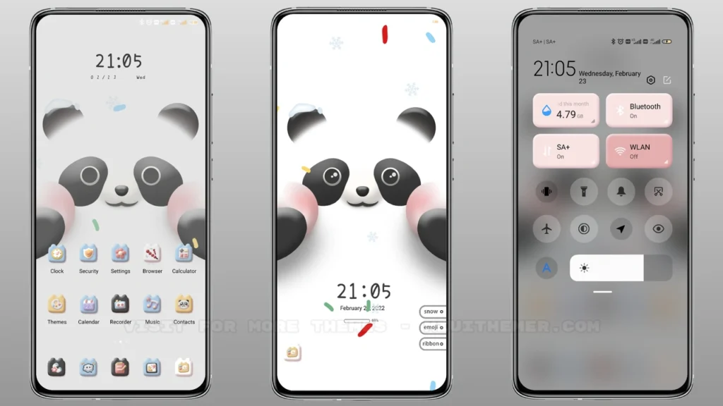 Pinch face Panda MIUI Theme