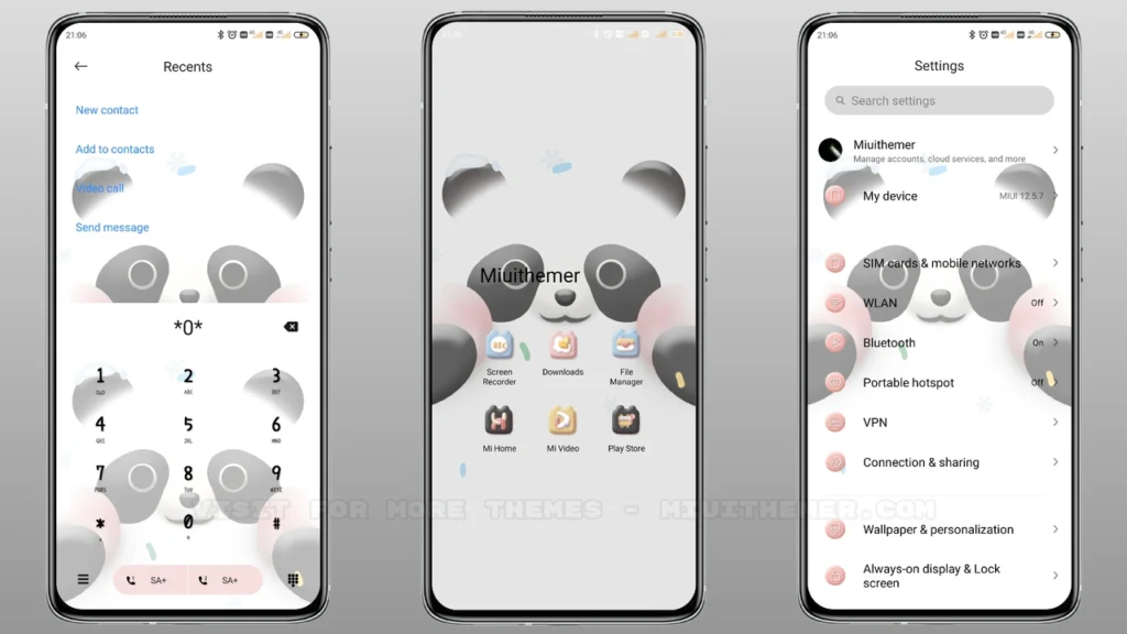 Pinch face Panda MIUI Theme