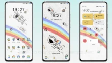 Rainbow astronauts MIUI Theme