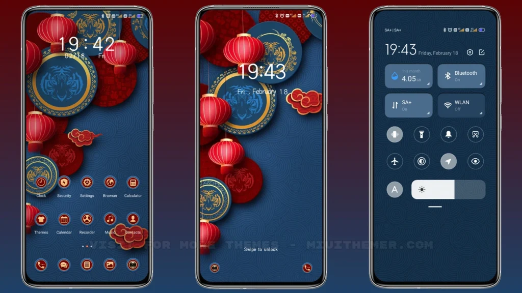 Red lanterns MIUI Theme