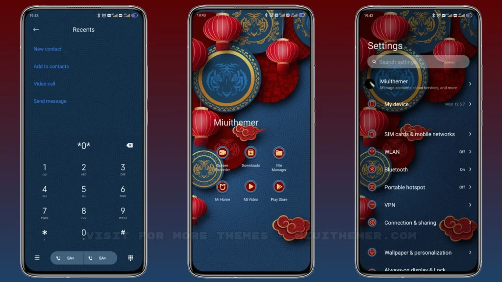 Red lanterns MIUI Theme