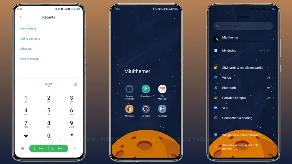 Starry sky mars MIUI Theme