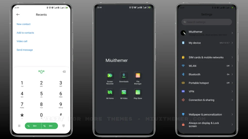 black gradient MIUI Theme