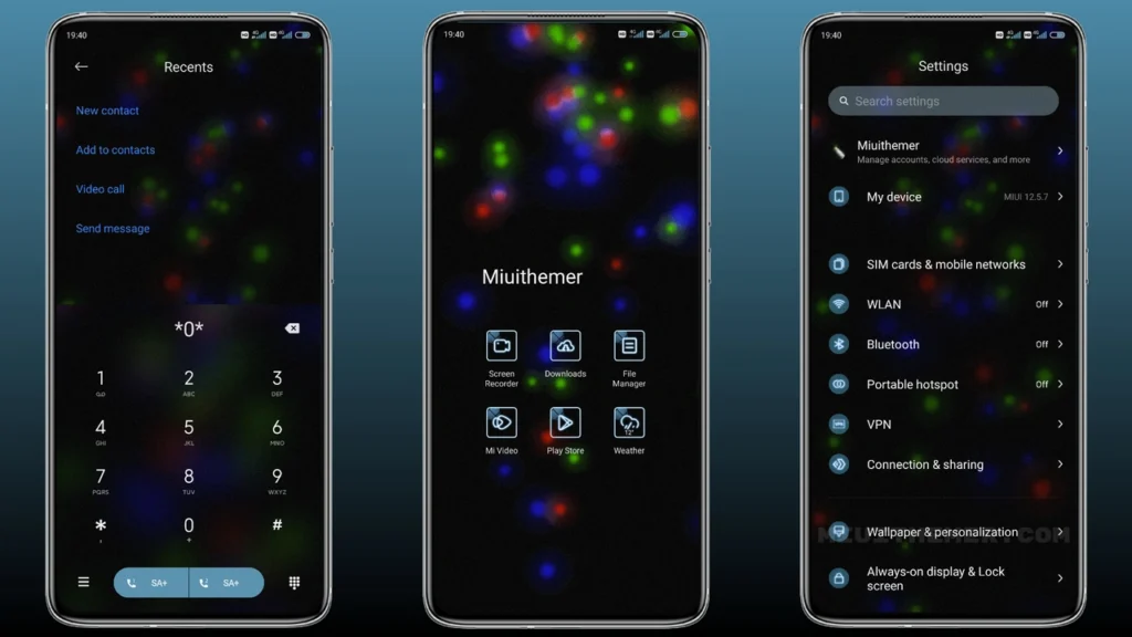 3D Particle MIUI Theme