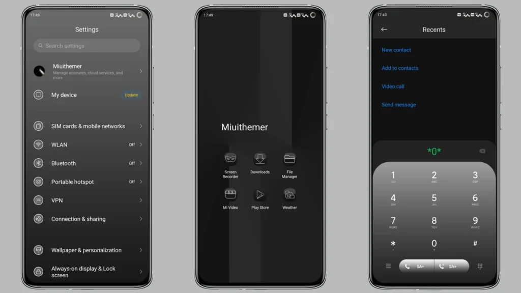 Black IZ V13 MIUI Theme