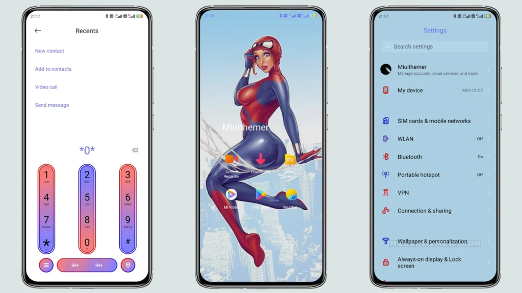 Girl Spider IZ V13 MIUI Theme