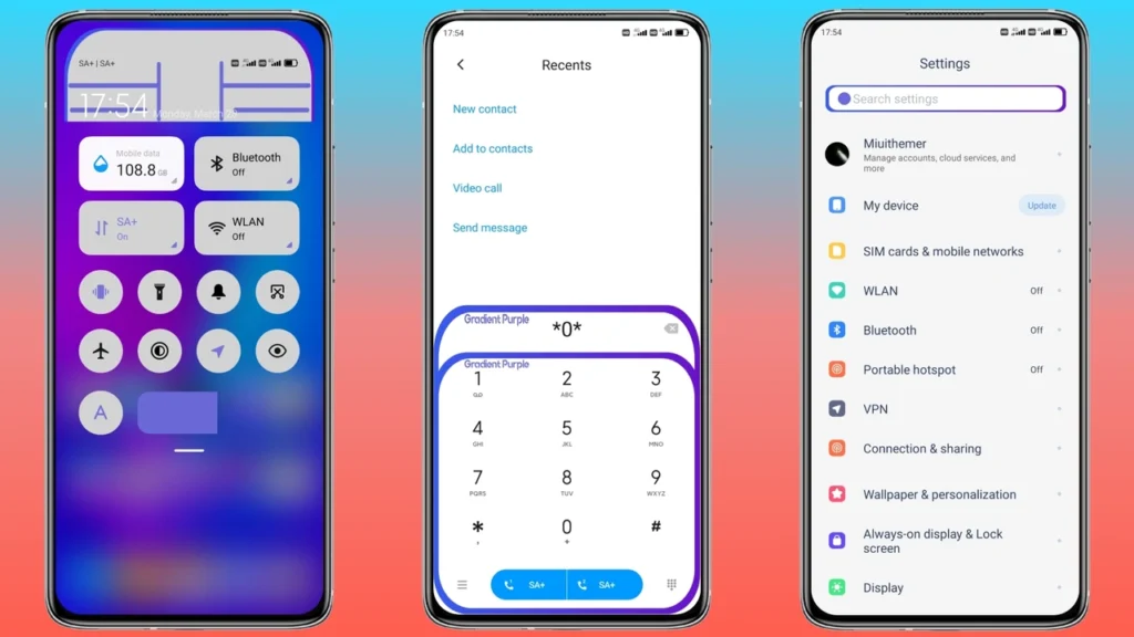 Gradient Purple MIUI Theme
