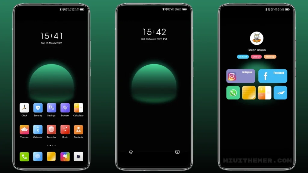 Green moon MIUI Theme