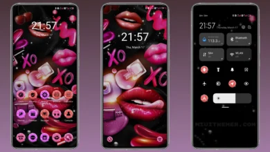 Luxury neon lips MIUI Theme