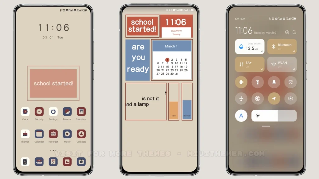 School season MIUI Theme