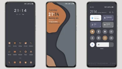 Split new orange MIUI Theme