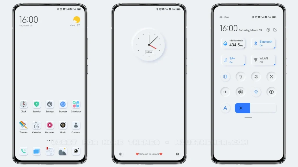 white MIUI Theme