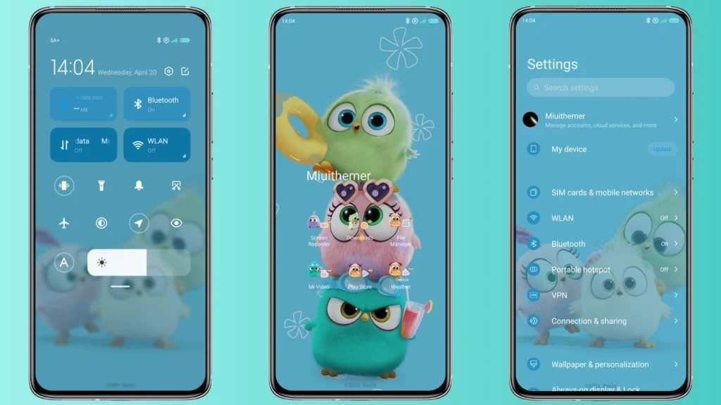 Angry birds swim MIUI Theme