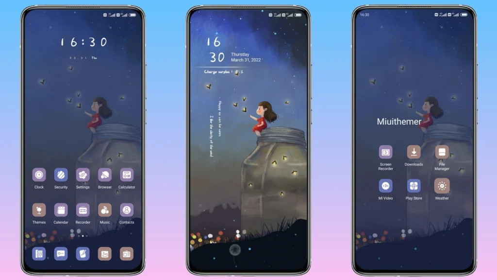 Fireflies In A Jar MIUI Theme