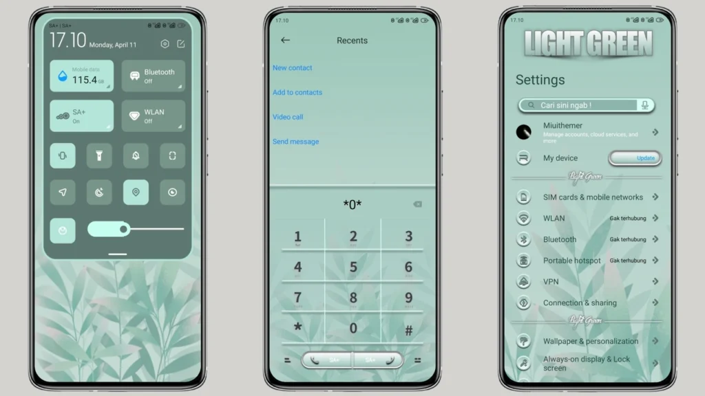 Light Green MIUI Theme