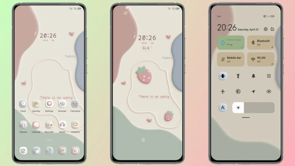 3D cream pudding MIUI Theme