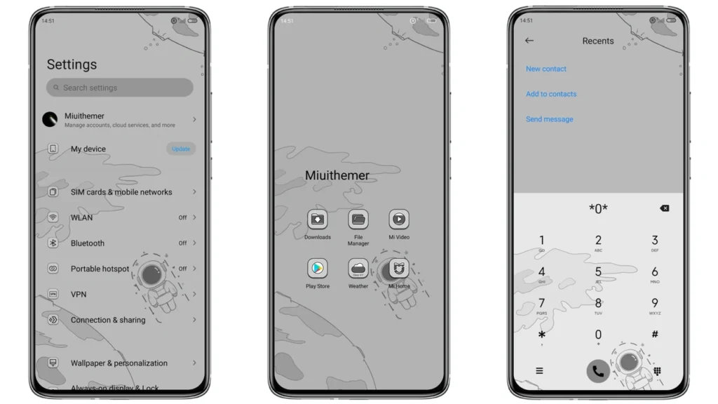 Astronauts Retro MIUI Theme