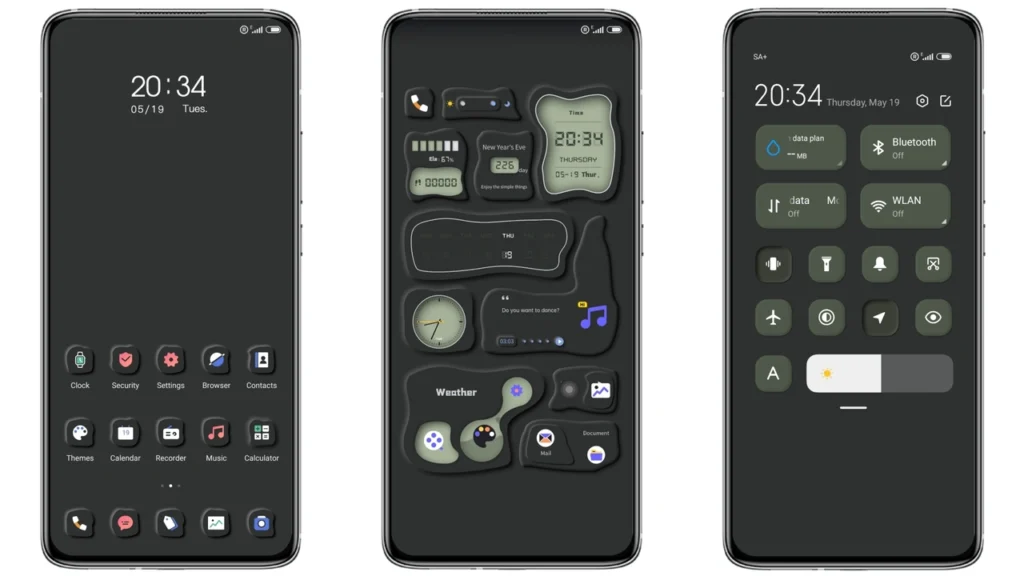 Black ink MIUI Theme