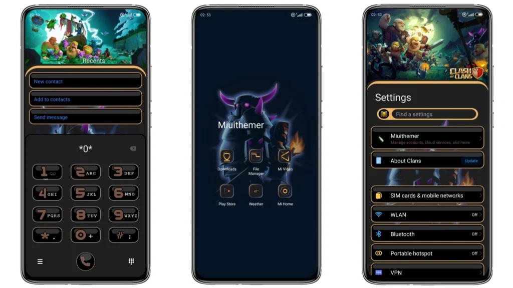 COC Night Lite MIUI Theme