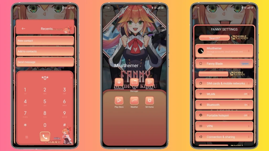 Fanny Blade Dark MIUI Theme