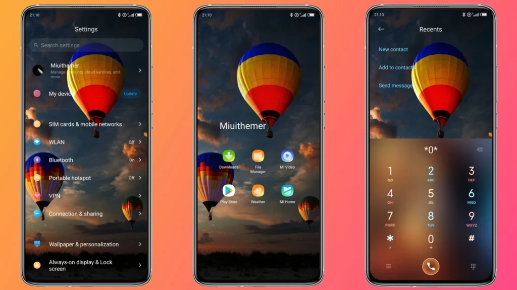 Hot air balloon MIUI Theme