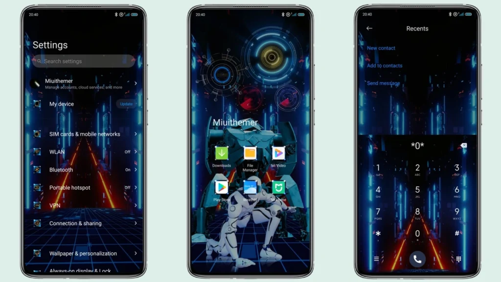 Technology robot MIUI Theme