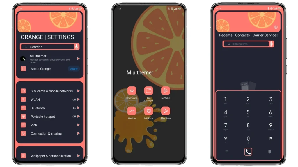 Orange UI Dark Theme