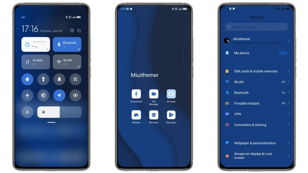 dark blueX MIUI Theme